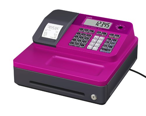 Casio SE-G1SB-PK - Caja registradora (cajón pequeño para dinero, impresora y pantalla para cliente), color rosa