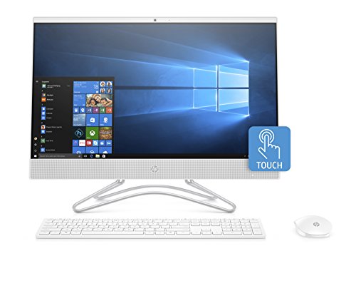 HP 24-f0018ns- All in One - Ordenador de sobremesa 23.8' Táctil FullHD (Intel Core i3-8130, 8GB RAM, 1TB HDD, Nvidia GT MX110 2GB, Windows 10), Color Blanco, con Teclado QWERTY Español y Ratón