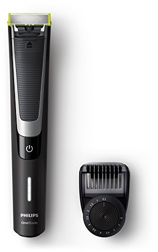 Philips OneBlade Pro QP6510/30 - Recortador de Barba con Peine de Precisión de 12 Longitudes, Recorta, Perfila y Afeita, Recargable