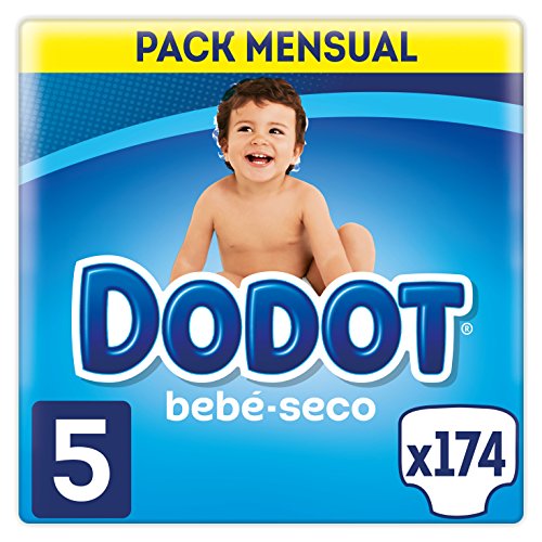 Dodot Bebé-Seco - Pañales para bebé con canales de aire, Talla 5 (11-16 kg) - 174 Pañales
